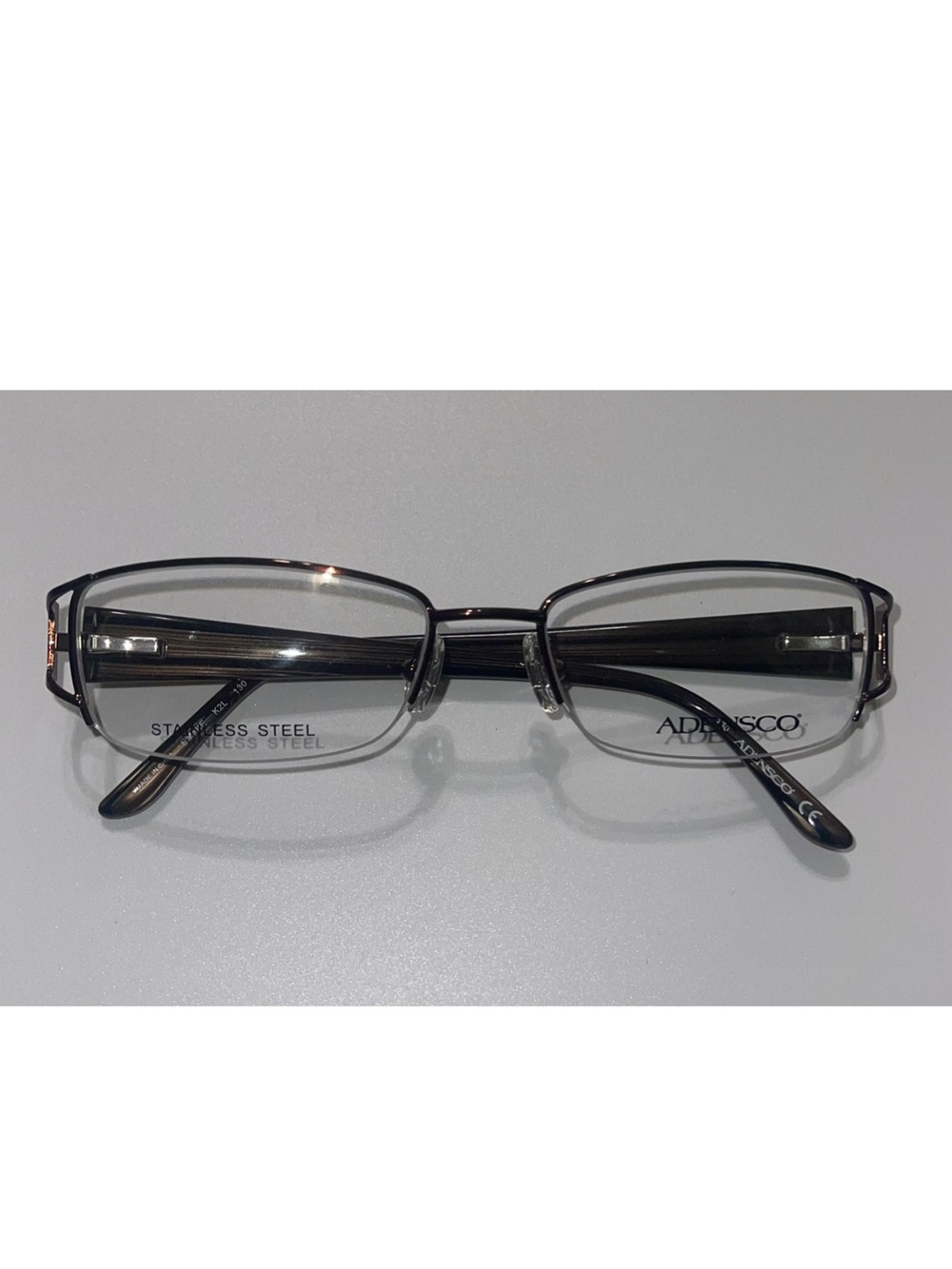 NWOT Adesco Women's Black Stainless Steel Rectangle Eyeglasses Eminem K2L